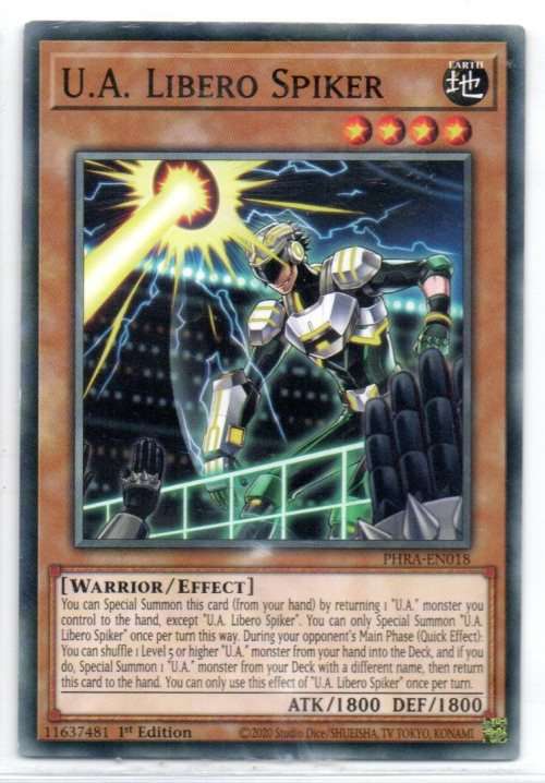 Yu-Gi-Oh! - U.A. Libero Spiker - 1st Ed/Common - Phantom Rage (PHRA-EN018)