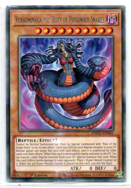 Yu-Gi-Oh! - Vennominaga the Deity of Poisonous Snakes - 1st Ed/Rare - Ancient Guardians (ANGU-EN041)