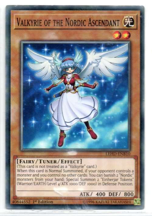 Yu-Gi-Oh! - Valkyrie of the Nordic Ascendant - 1st Ed/Common - Legendary Hero Decks (LEHD-ENB10)