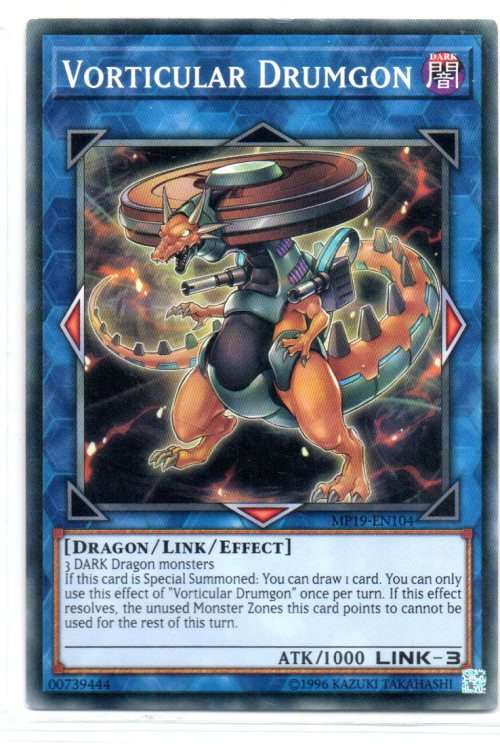 Yu-Gi-Oh! - Vorticular Drumgon - Common - 2019 Gold Sarcophagus Tin Mega Pack (MP19-EN104)