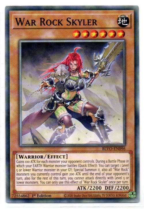 Yu-Gi-Oh! - War Rock Skyler - 1st Ed/Common - Blazing Vortex (BLVO-EN096)
