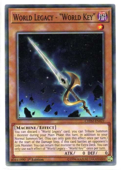 Yu-Gi-Oh! - World Legacy - `World Key` - 1st Ed/Common - Chaos Impact (CHIM-EN021)
