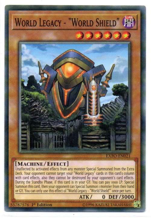 Yu-Gi-Oh! - World Legacy - `World Shield` - 1st Ed/Common - Extreme Force (EXFO-EN021)