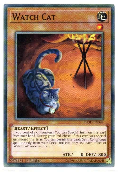 Yu-Gi-Oh! - Watch Cat - 1st Ed/Common - Flames of Destruction (FLOD-EN028)
