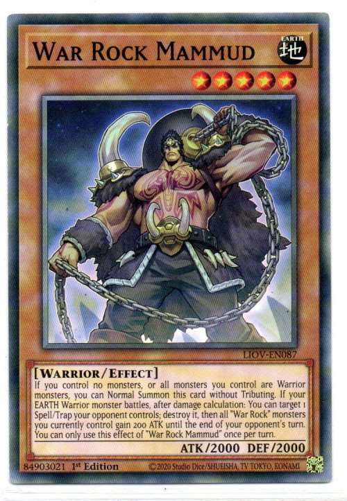 Yu-Gi-Oh! - War Rock Mammud - 1st Ed/Common - Lightning Overdrive (LIOV-EN087)