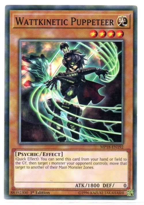 Yu-Gi-Oh! - Wattkinetic Puppeteer - 1st Ed/Common - 2018 Mega-Tin Mega Pack (MP18-EN192)