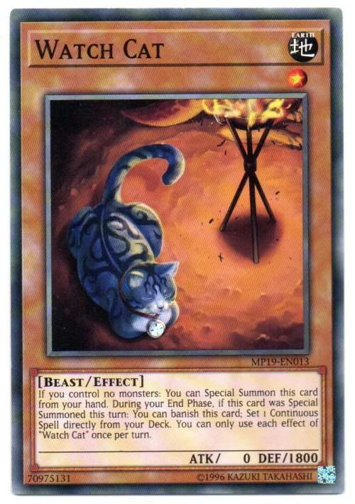 Yu-Gi-Oh! - Watch Cat - Common - 2019 Gold Sarcophagus Tin Mega Pack (MP19-EN013)