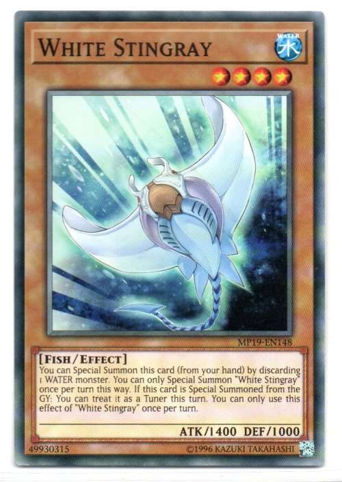 Yu-Gi-Oh! - White Stingray - Common - 2019 Gold Sarcophagus Tin Mega Pack (MP19-EN148)