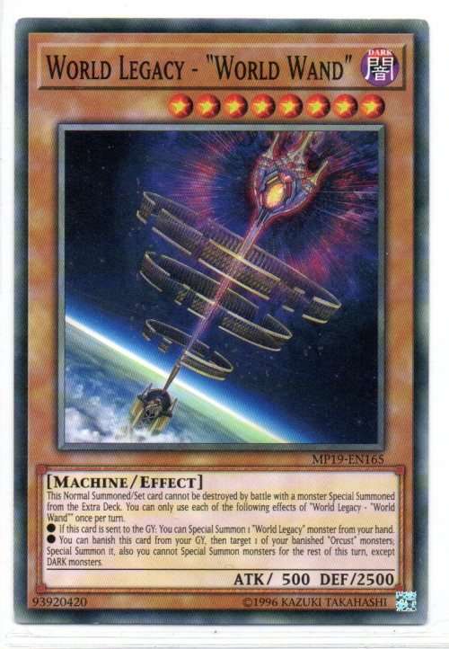 Yu-Gi-Oh! - World Legacy - `World Wand` - Common - 2019 Gold Sarcophagus Tin Mega Pack (MP19-EN165)