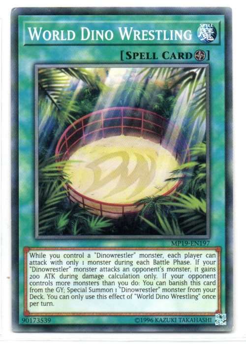 Yu-Gi-Oh! - World Dino Wrestling - Common - 2019 Gold Sarcophagus Tin Mega Pack (MP19-EN197)