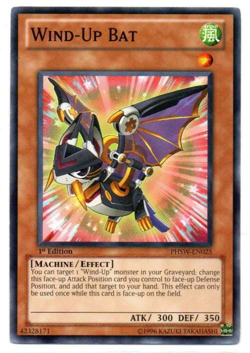 Yu-Gi-Oh! - Wind-Up Bat - 1st Ed/Common - Photon Shockwave (PHSW-EN025)