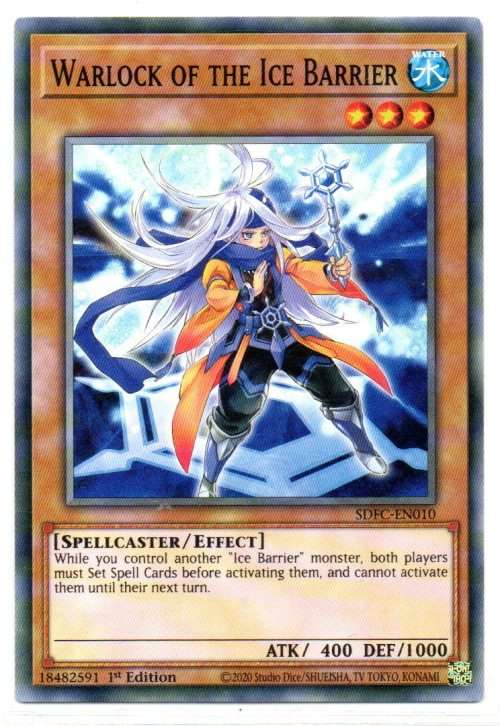 Yu-Gi-Oh! - Warlock of the Ice Barrier - 1st Ed/Common - Structure Deck: Freezing Chains (SDFC-EN010