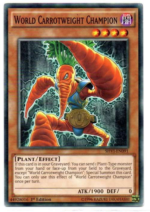 Yu-Gi-Oh! - World Carrotweight Champion - 1st Ed/Common - Shining Victories (SHVI-EN091)