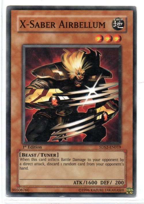 Yu-Gi-Oh! - X-Saber Airbellum - 1st Ed/Common - Starter Deck: Yu-Gi-Oh! 5D`s 2009 (5DS2-EN019)