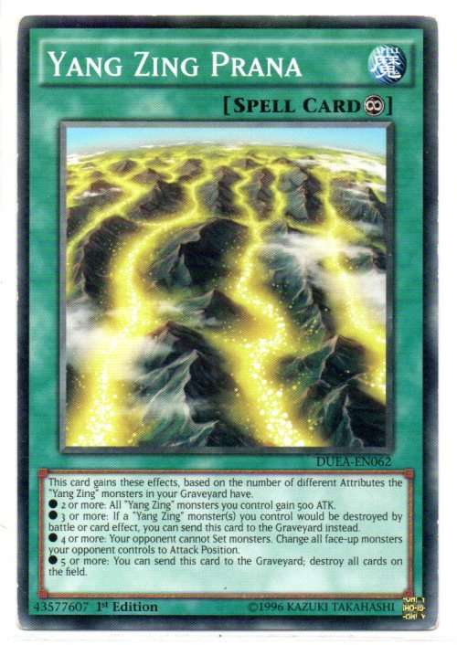 Yu-Gi-Oh! - Yang Zing Prana - 1st Ed/Common - Duelist Alliance (DUEA-EN062)