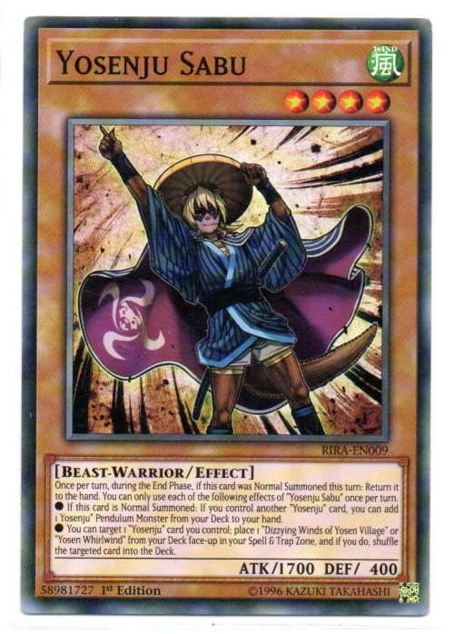 Yu-Gi-Oh! - Yosenju Sabu - 1st Ed/Common - Rising Rampage (RIRA-EN009)