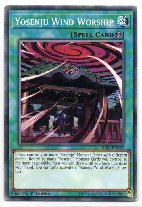 Yu-Gi-Oh! - Yosenju Wind Worship - 1st Ed/Common - Rising Rampage (RIRA-EN057)