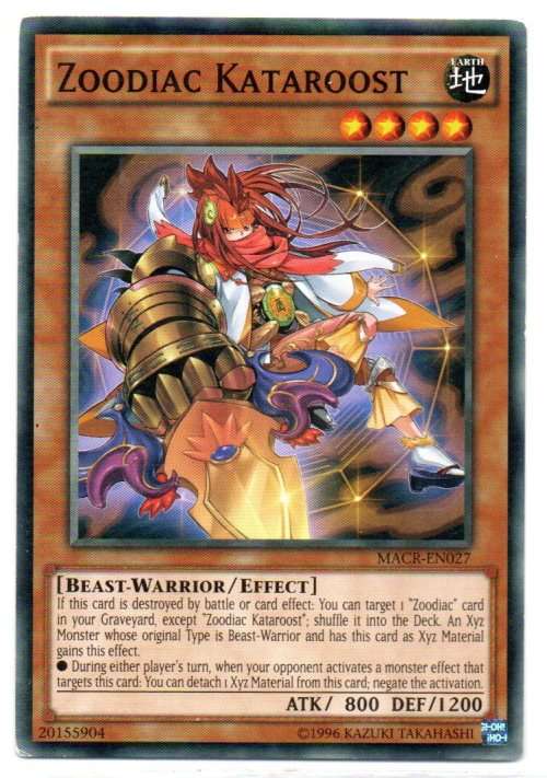Yu-Gi-Oh! - Zoodiac Kataroost - Common - Maximum Crisis (MACR-EN027)