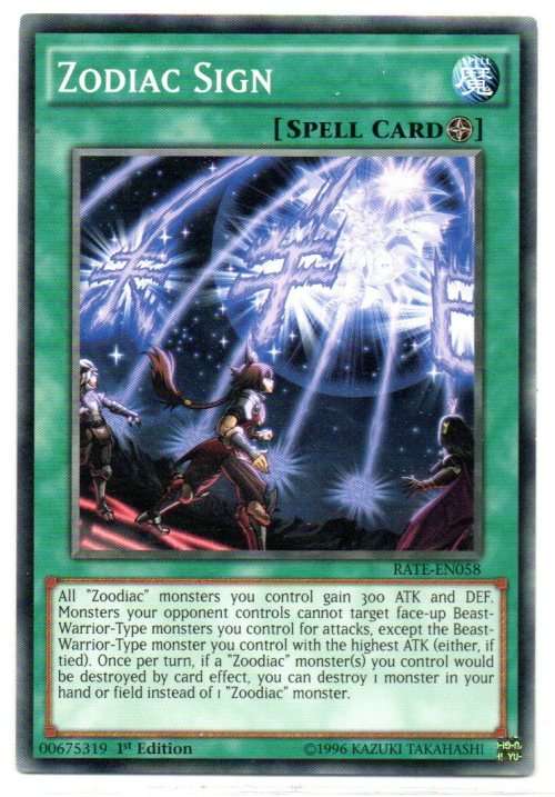 Yu-Gi-Oh! - Zodiac Sign - 1st Ed/Common - Raging Tempest (RATE-EN058)