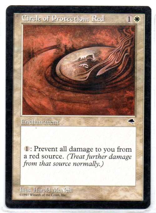 Magic The Gathering 1997 - Circle of Protection: Red - Tempest