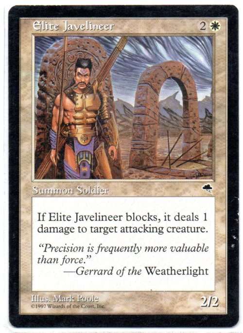 Magic The Gathering 1997 - Elite Javelineer - Tempest