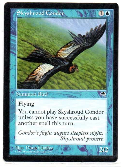 Magic The Gathering 1997 - Skyshroud Condor - Tempest