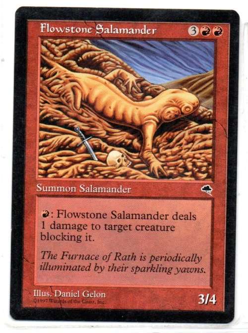 Magic The Gathering 1997 - Flowstone Salamander - Tempest