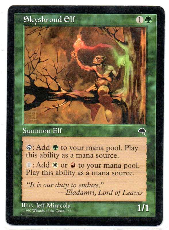 Magic The Gathering 1997 - Skyshroud Elf - Tempest