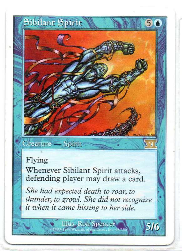 Magic The Gathering 1999 - Sibilant Spirit - Classic Sixth Edition (Rare)