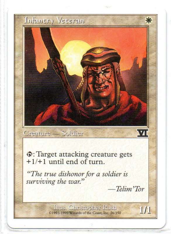 Magic The Gathering 1999 - Infantry Veteran - Classic Sixth Edition