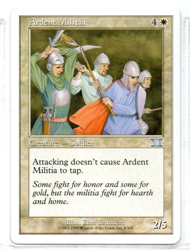 Magic The Gathering 1999 - Ardent Militia - Classic Sixth Edition (Uncommon)