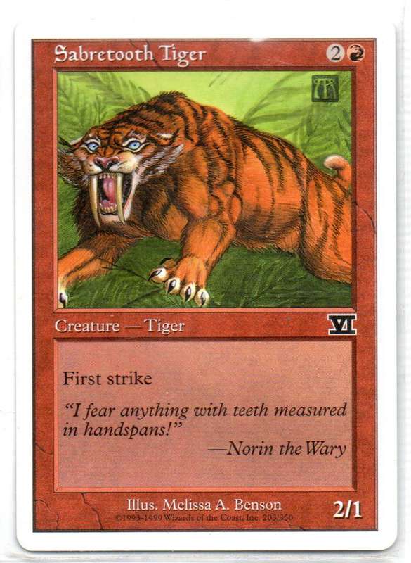 Magic The Gathering 1999 - Sabretooth Tiger - Classic Sixth Edition