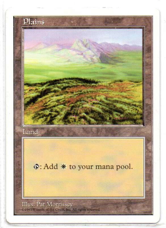 Magic The Gathering 1997 - Plains - Fifth Edition