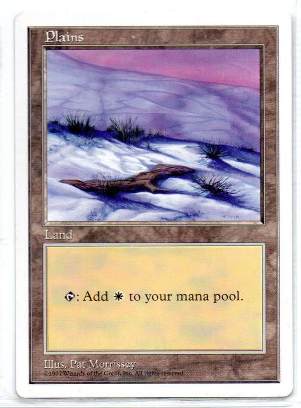 Magic The Gathering 1997 - Plains - Fifth Edition