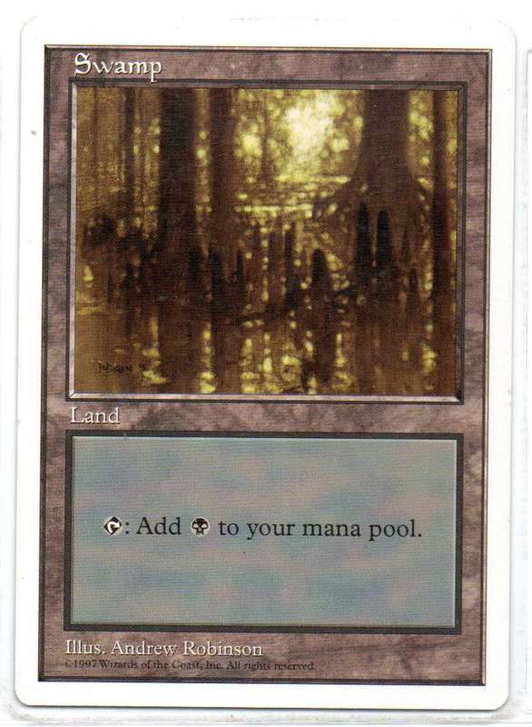Magic The Gathering 1997 - Swamp - Fifth Edition