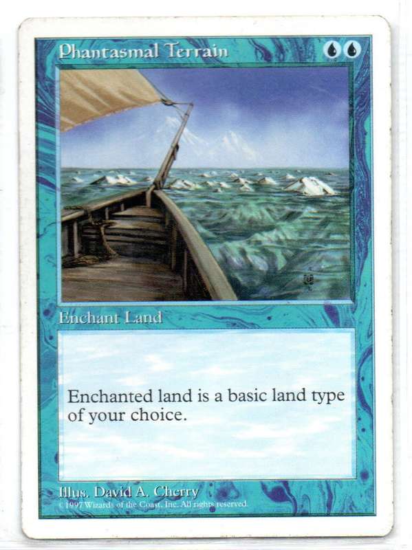 Magic The Gathering 1997 - Phantasmal Terrain - Fifth Edition