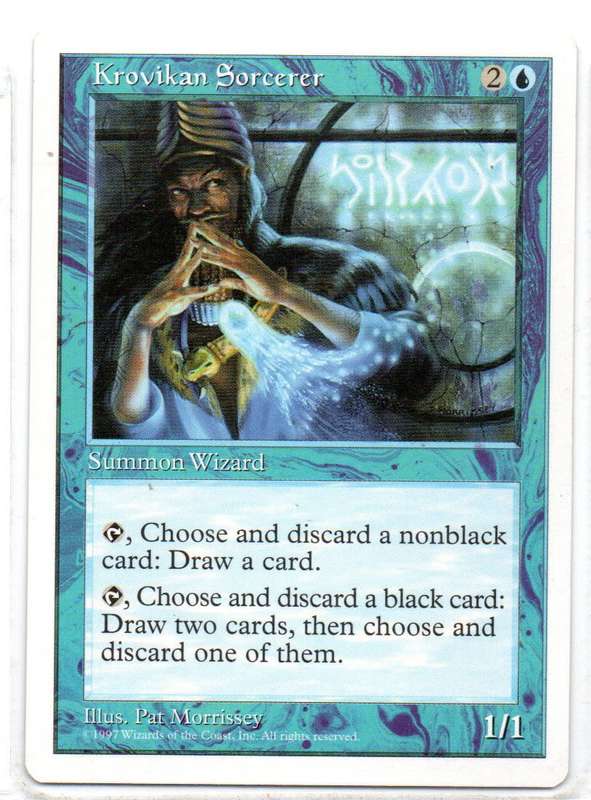 Magic The Gathering 1997 - Krovikan Sorcerer - Fifth Edition