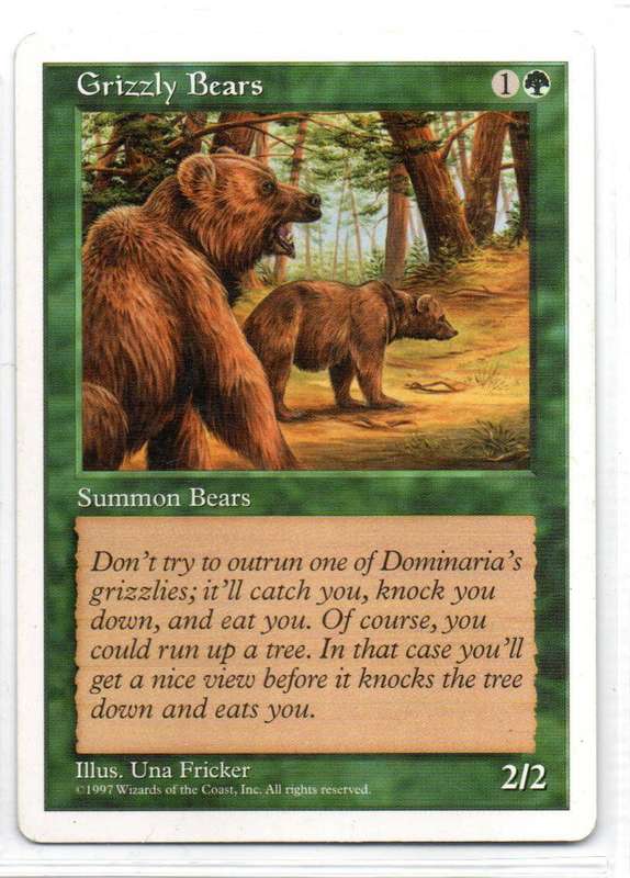 Magic The Gathering 1997 - Grizzly Bear - Fifth Edition