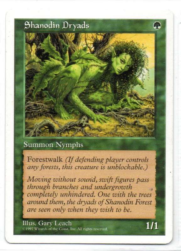 Magic The Gathering 1997 - Shanodin Dryads - Fifth Edition