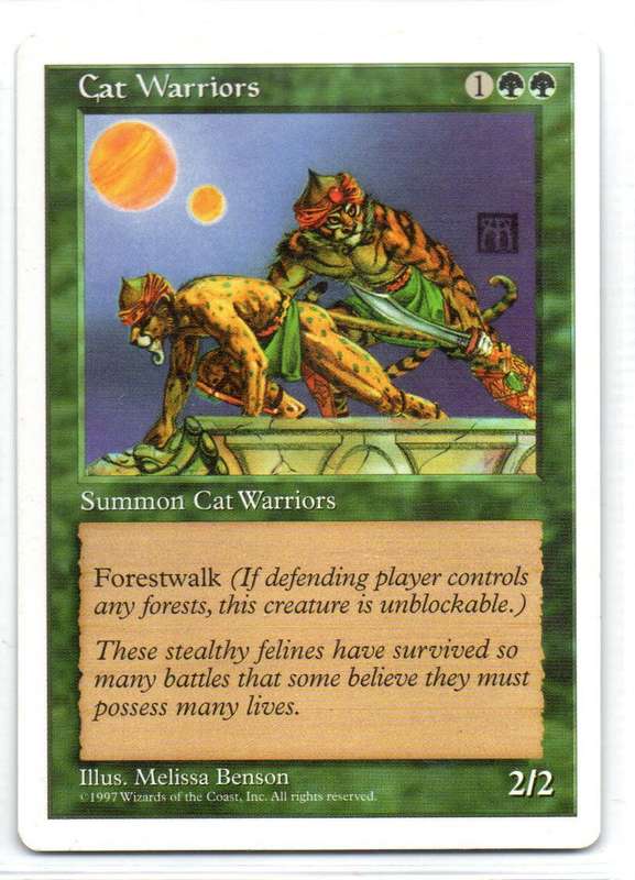 Magic The Gathering 1997 - Cat Warriors - Fifth Edition