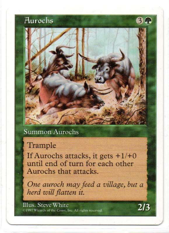 Magic The Gathering 1997 - Aurochs - Fifth Edition