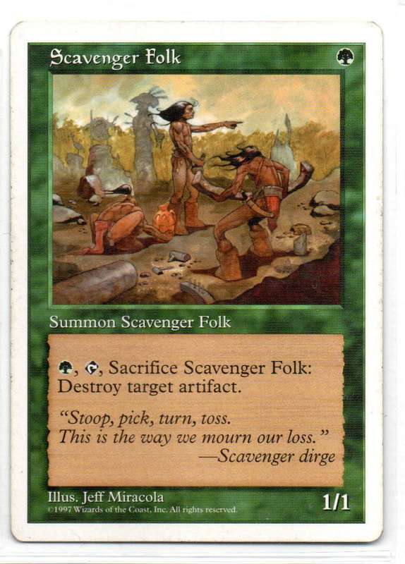 Magic The Gathering 1997 - Scavenger Folk - Fifth Edition