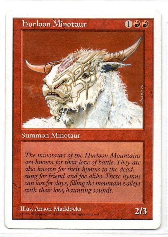Magic The Gathering 1997 - Hurloon Minotaur - Fifth Edition
