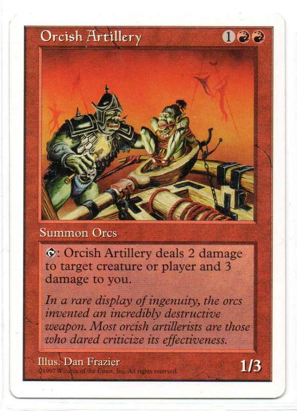 Magic The Gathering 1997 - Orcish Artillery - Fifth Edition