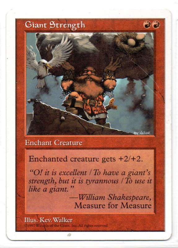 Magic The Gathering 1997 - Giant Strength - Fifth Edition