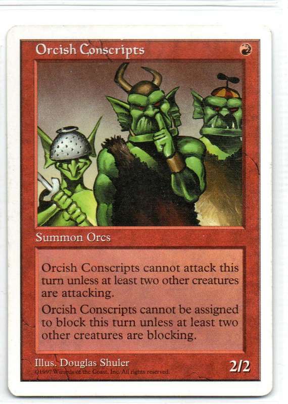 Magic The Gathering 1997 - Orcish Conscripts - Fifth Edition