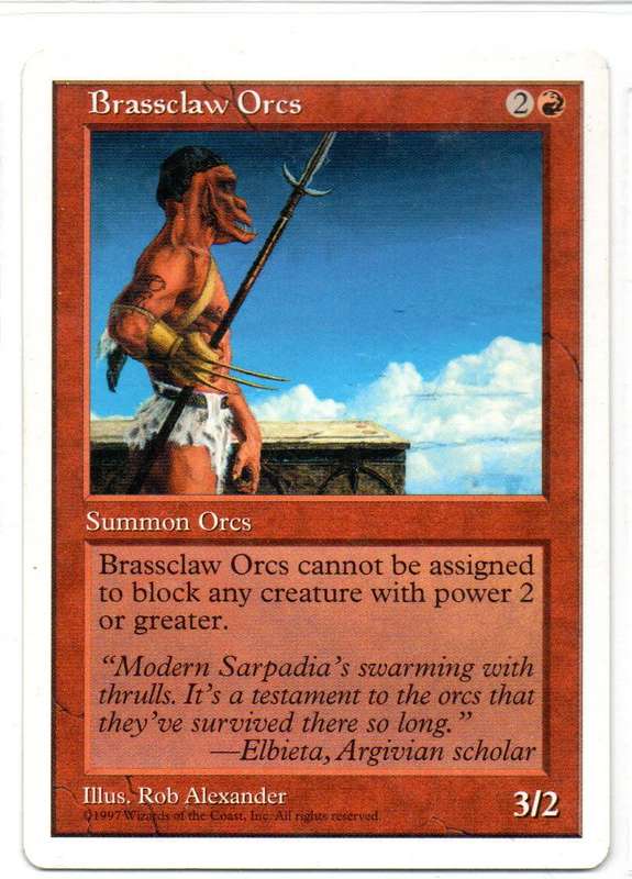 Magic The Gathering 1997 - Brassclaw Orcs - Fifth Edition