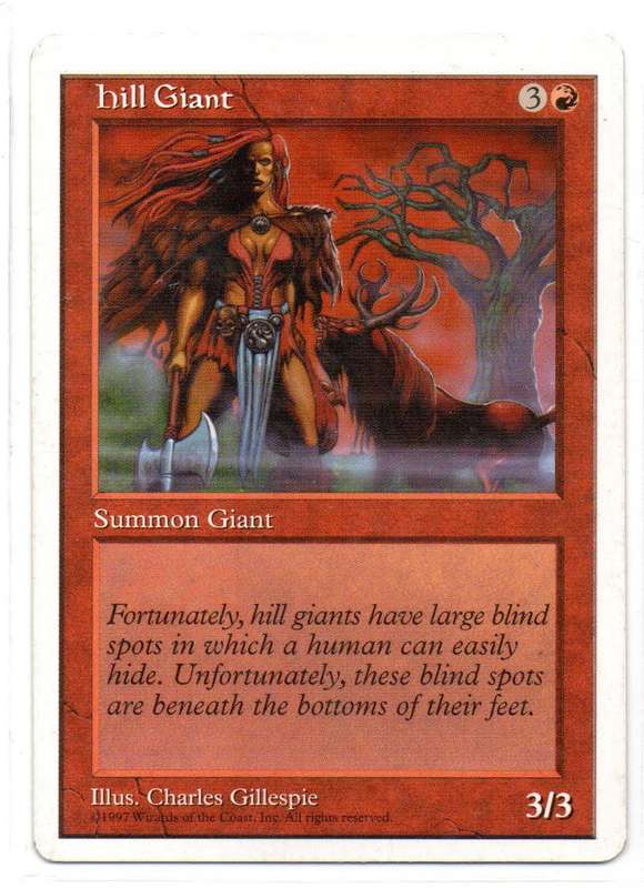 Magic The Gathering 1997 - Hill Giant - Fifth Edition