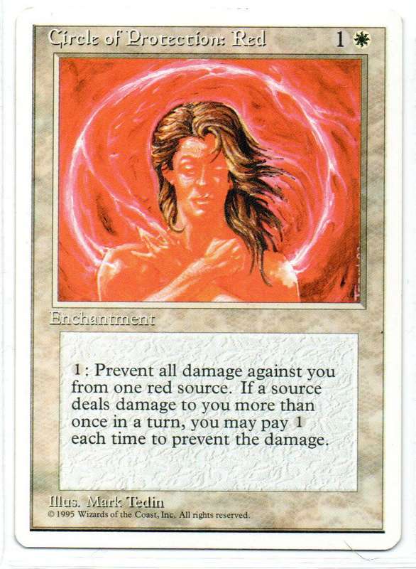 Magic The Gathering 1997 - Circle of Protection: Red - Fifth Edition