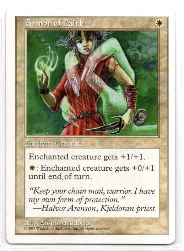 Magic The Gathering 1997 - Armor of Faith - Fifth Edition
